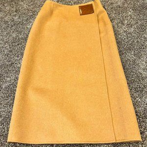 Michael Kors Long Wool Wrap Skirt
